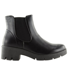 Noir Bottines noires pour femme Bottines Jodhpur 9996-3 Noir le noir