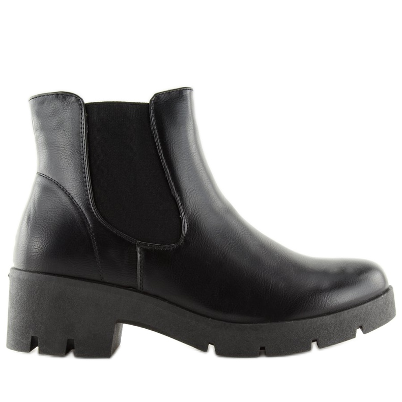 Noir Bottines noires pour femme Bottines Jodhpur 9996-3 Noir le noir