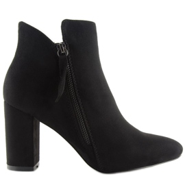 Bottines noires à talons 6900 Noir le noir