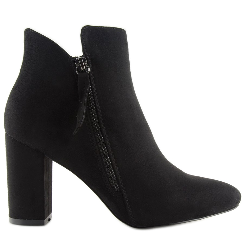 Bottines noires à talons 6900 Noir le noir
