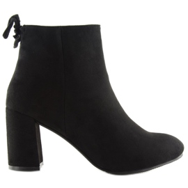 Bottines à talons noires 7357-GA Noir le noir