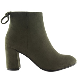 Bottines à talons vertes 7357-GA Vert