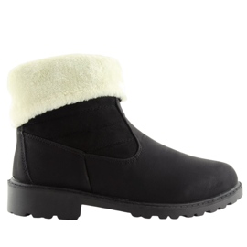 Noir ZY9210 Bottes noires à isolation épaisse le noir