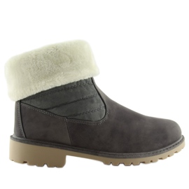 Gris ZY9210 Bottes à isolation épaisse grises
