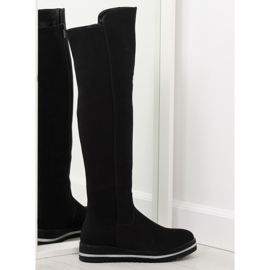 Cuissardes noires pour femmes A-177 Noir le noir Cuissardes noires pour femmes A-177 Noir le noir