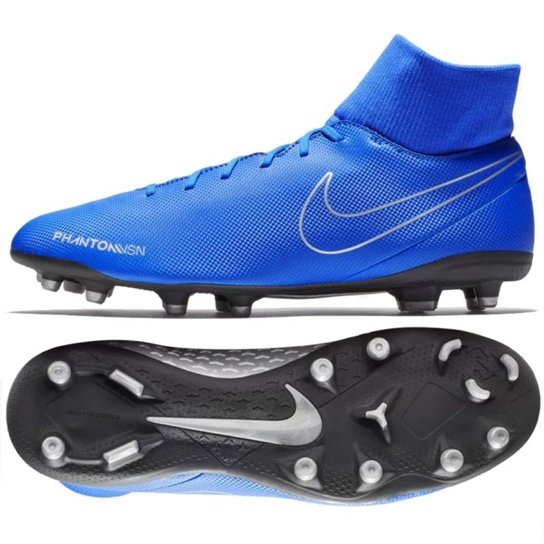 Chaussures de football Nike Phantom Vsn Club Df FG / MG M AJ6959-400 bleu bleu