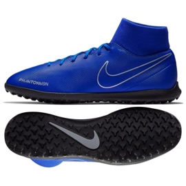 Nike Phantom Vsn Club Df Tf M AO3273-400 chaussures de football multicolore bleu