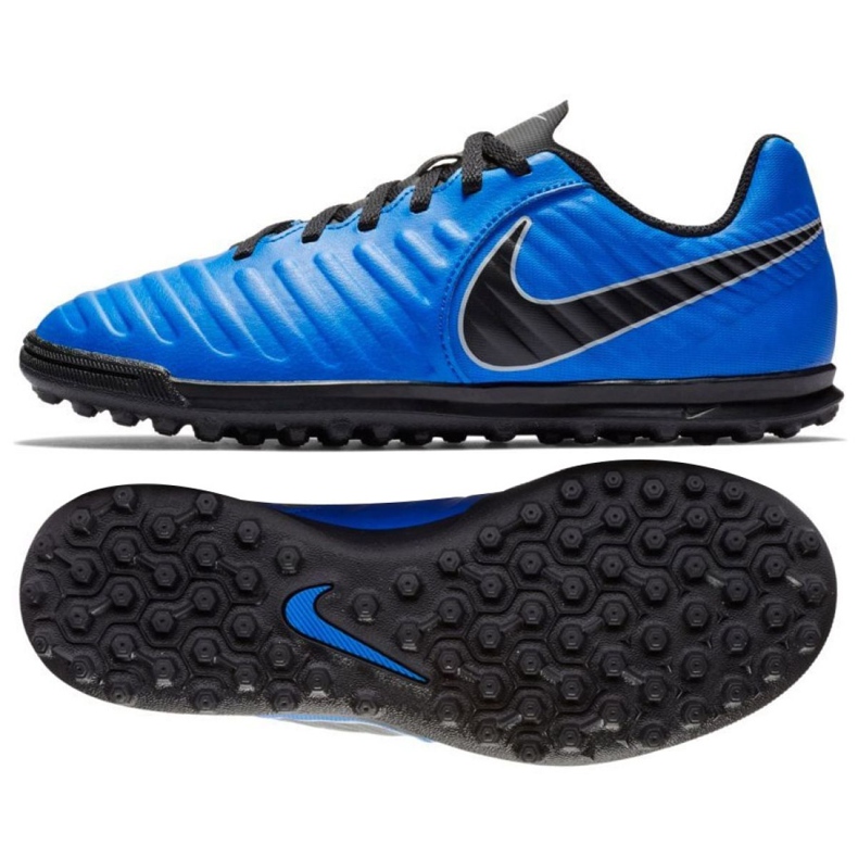 Chaussures de football Nike Tiempo Legend 7 Club Tf Jr AH7261-400 bleu bleu