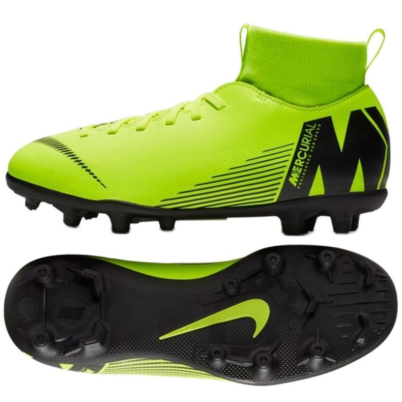 Chaussures de football Nike Mercurial Superfly 6 Club Mg Jr AH7339-701 vert vert