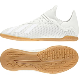 Chaussures de foot Adidas X Tango 18.3 In Jr DB2427 blanche blanche