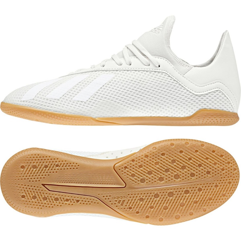 Chaussures de foot Adidas X Tango 18.3 In Jr DB2427 blanche blanche