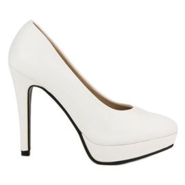 J. Star Talons hauts sexy sur la plateforme blanc