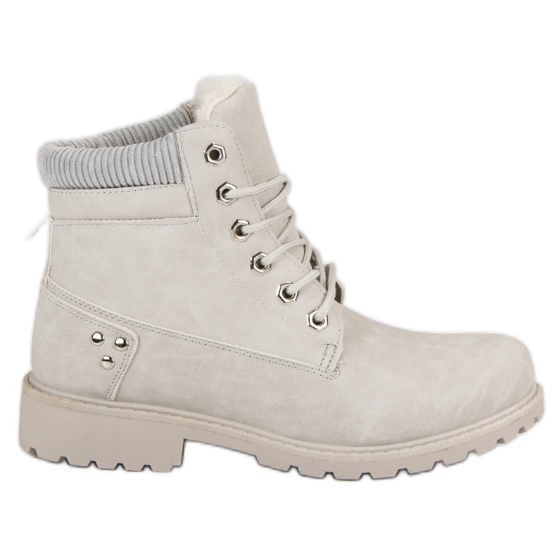 Bottes de randonnée isolées grises Bottes de randonnée isolées grises