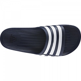Pantoufles Adidas Duramo Slide G15892 blanc bleu marine
