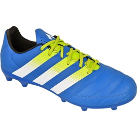 Chaussures de football Adidas Ace 16.3 FG / AG M Cuir AF5163 bleu bleu