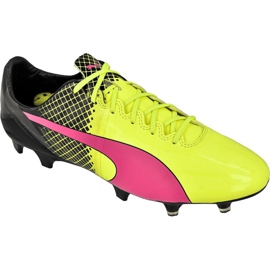 Chaussures de foot Puma evoSPEED 5.5 Tricks Fg M 10359601 jaune, jaune, rose jaune