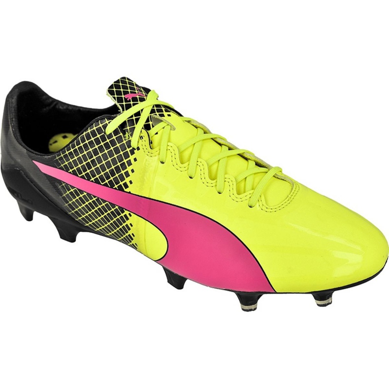 Chaussures de foot Puma evoSPEED 5.5 Tricks Fg M 10359601 jaune, jaune, rose jaune