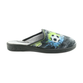 Chaussures enfants Befado pantoufles 707Y395 bleu gris vert