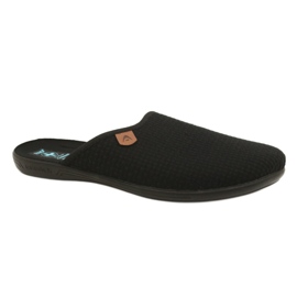 Chaussons en velours côtelé Adanex 21115 noir