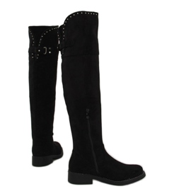 Bottes de mousquetaire noires 7573-PG Noir