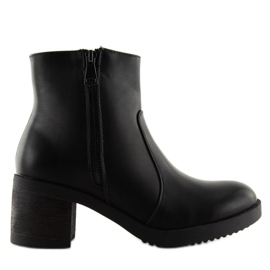 Bottines noires à talons larges VQ-24 Noir