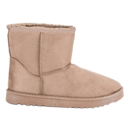 Bottes de neige en daim brun