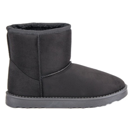 Bottes de neige en daim noir