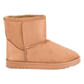 Bottes de neige en daim brun