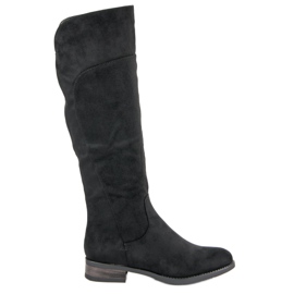 Super Mode Bottines classiques à talons plats le noir