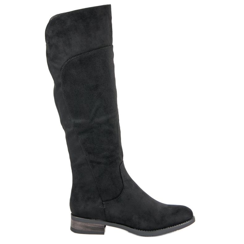 Super Mode Bottines classiques à talons plats le noir