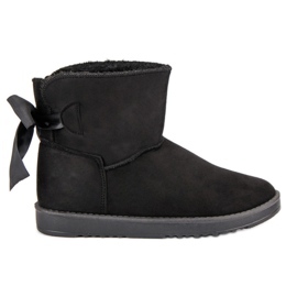 Bottes de neige avec tige enroulable noir