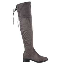 Queen Vivi Cuissardes en daim gris