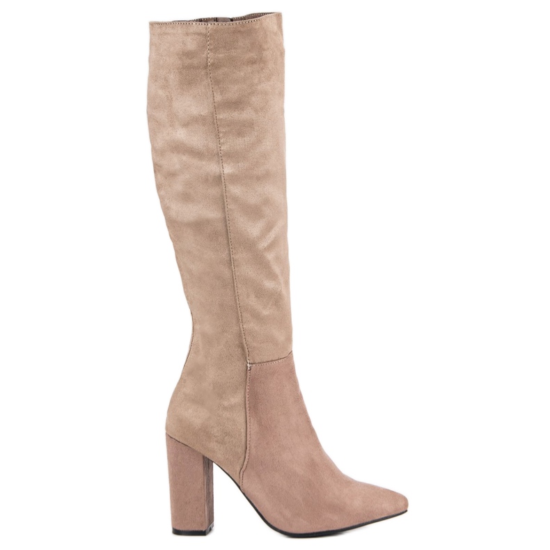 Super Mode Bottes en daim élégantes brun