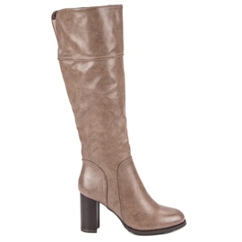 Super Mode Bottes beiges classiques
