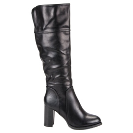 Super Mode Bottes noires classiques le noir