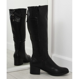 Bottines à talons noires 635-1 Noir le noir