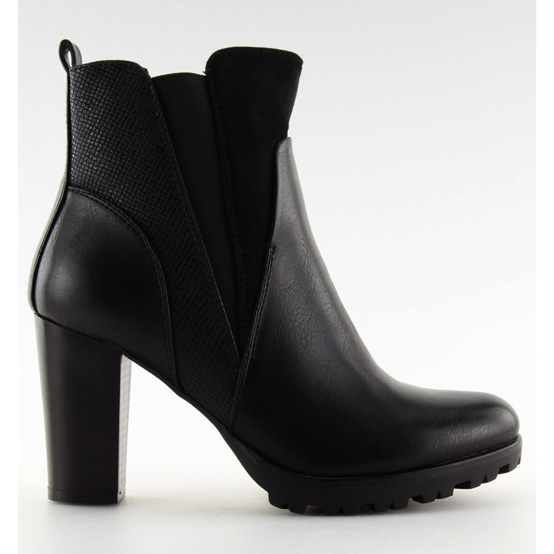 Bottines noires à talons 1108-GA noir le noir