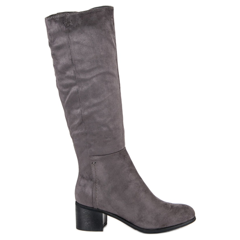 Super Mode Bottes grises confortables