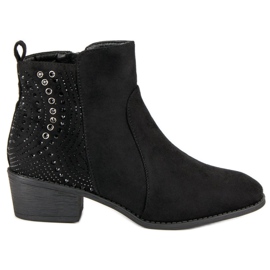 Nio Nio Bottes noires à cristaux le noir