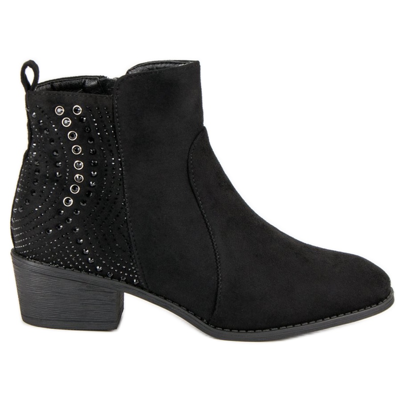 Nio Nio Bottes noires à cristaux le noir