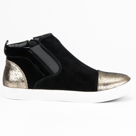 J. Star Baskets élégantes pour femmes noir jaune