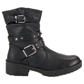 J. Star Bottes de rock à la mode le noir
