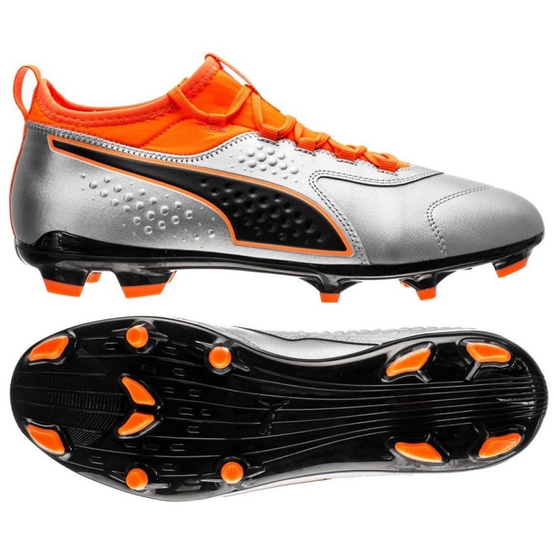Chaussures de football Puma One 3 Lth Fg M 104743 01 multicolore multicolore