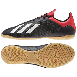Chaussures d'intérieur adidas X 18.4 In M BB9405 le noir le noir
