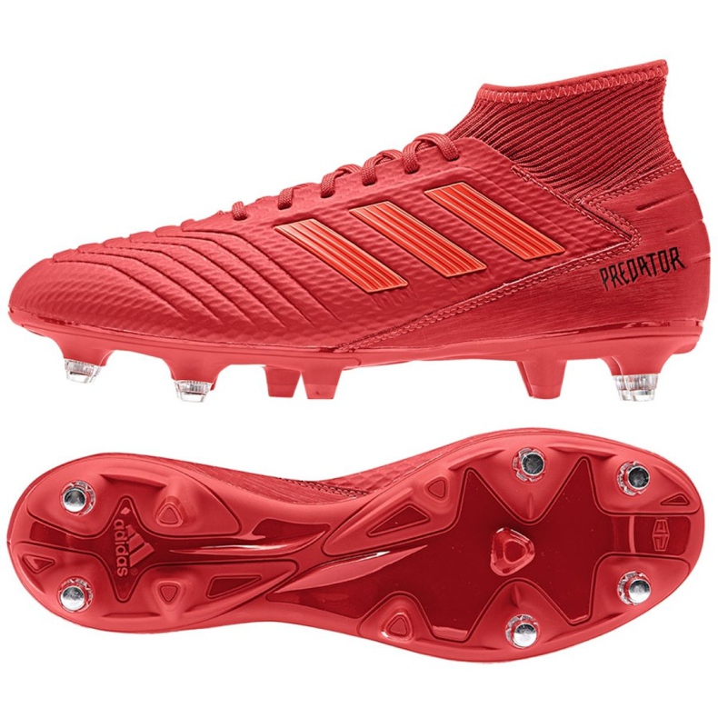 Chaussures de foot Adidas Predator 19.3 Sg M D97958 rouge rouge Chaussures de foot Adidas Predator 19.3 Sg M D97958 rouge rouge