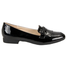 Mocassins laqués noir