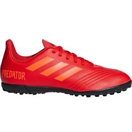 Chaussures de foot Adidas Predator 19.4 Tf Jr CM8557 multicolore rouge Chaussures de foot Adidas Predator 19.4 Tf Jr CM8557 multicolore rouge