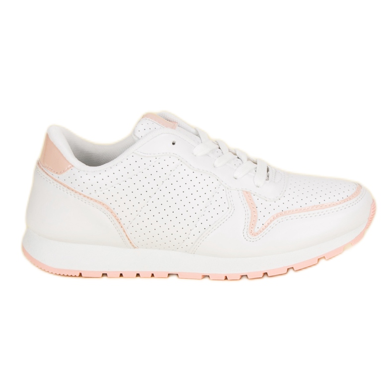 Chaussures de sport à la mode blanche rose Chaussures de sport à la mode blanche rose