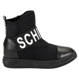 Bestelle Baskets montantes à la mode blanc noir