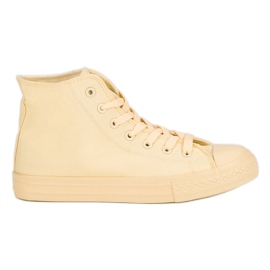 Baskets montantes jaune